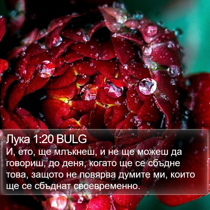 Лука 1:20 BULG Bible Study