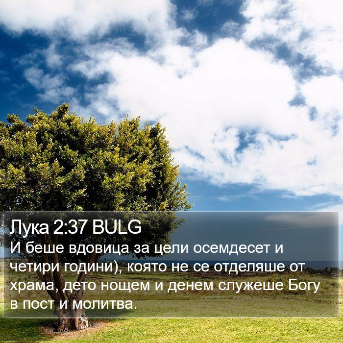 Лука 2:37 BULG Bible Study