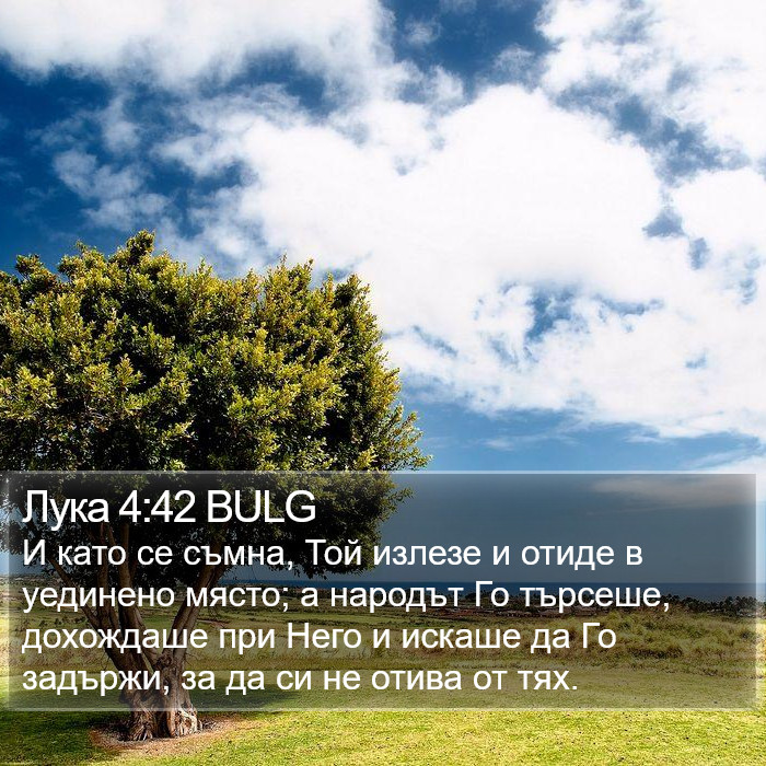 Лука 4:42 BULG Bible Study