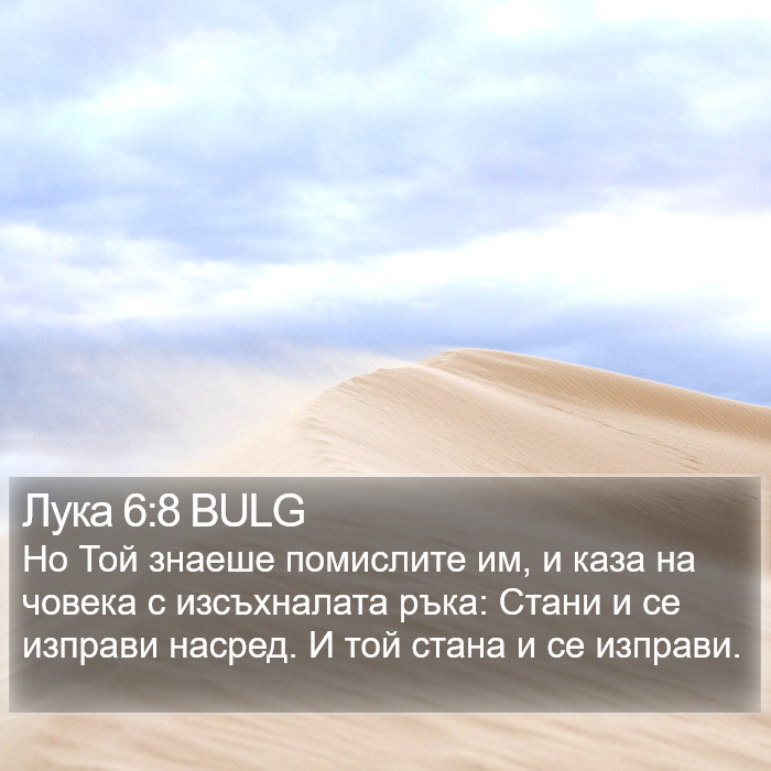 Лука 6:8 BULG Bible Study