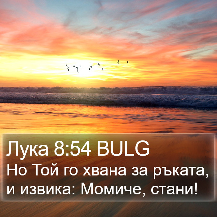 Лука 8:54 BULG Bible Study