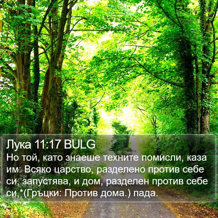 Лука 11:17 BULG Bible Study