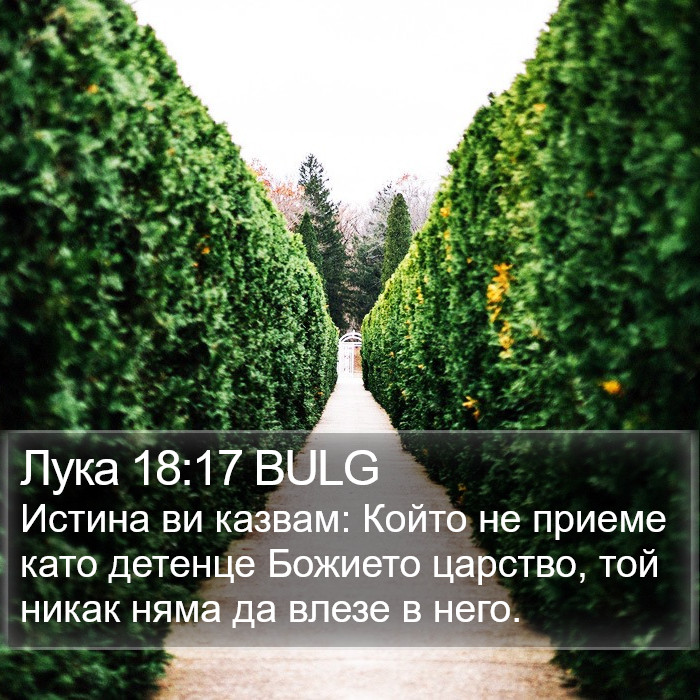 Лука 18:17 BULG Bible Study