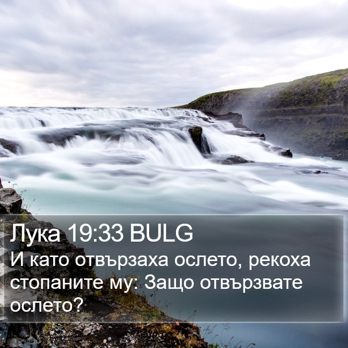 Лука 19:33 BULG Bible Study