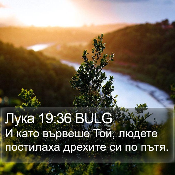 Лука 19:36 BULG Bible Study