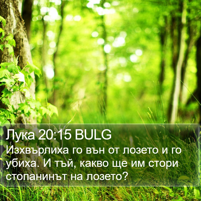 Лука 20:15 BULG Bible Study