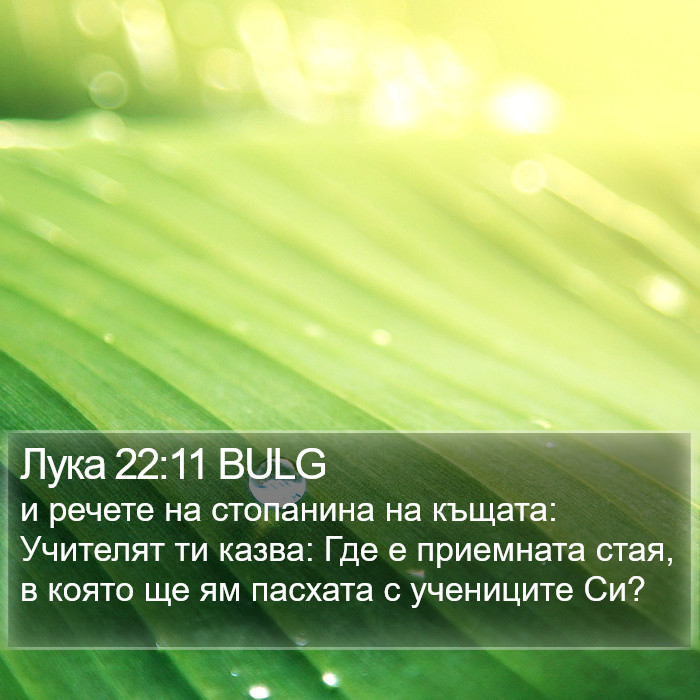 Лука 22:11 BULG Bible Study