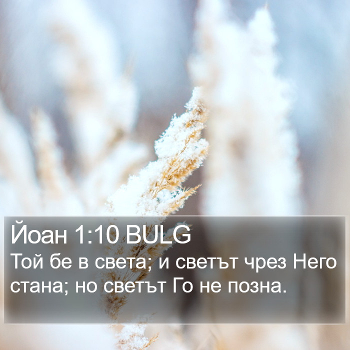 Йоан 1:10 BULG Bible Study