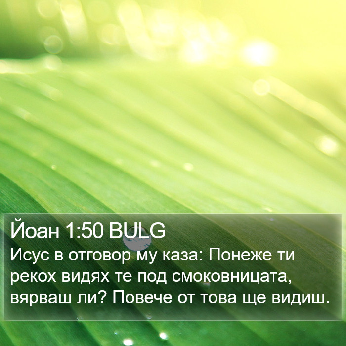 Йоан 1:50 BULG Bible Study