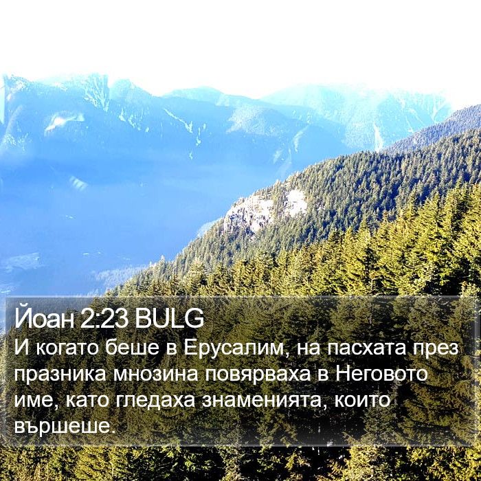 Йоан 2:23 BULG Bible Study