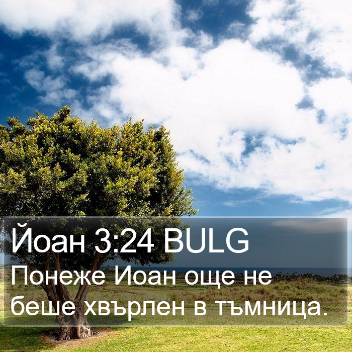 Йоан 3:24 BULG Bible Study