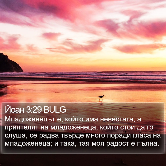 Йоан 3:29 BULG Bible Study