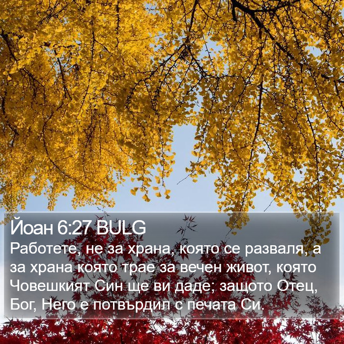 Йоан 6:27 BULG Bible Study