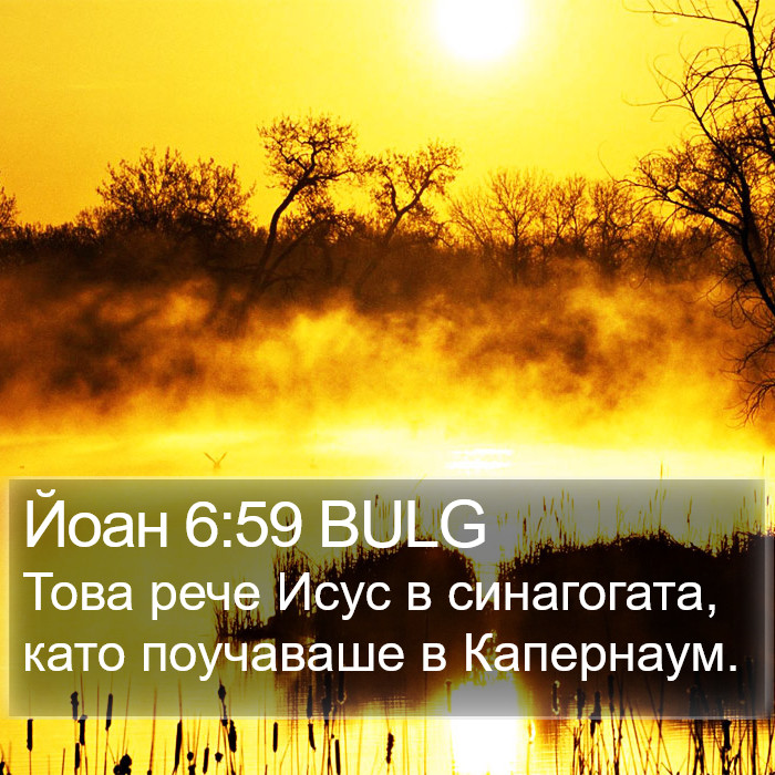 Йоан 6:59 BULG Bible Study