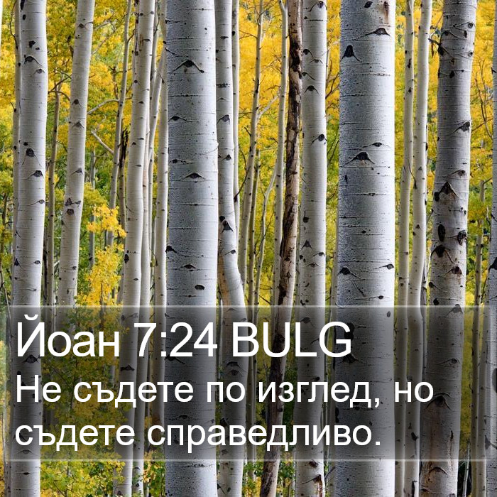 Йоан 7:24 BULG Bible Study