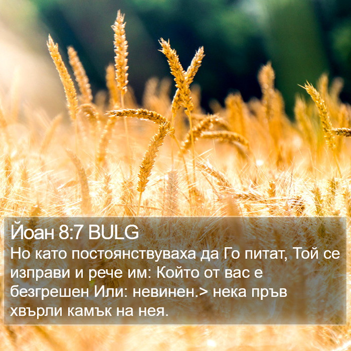 Йоан 8:7 BULG Bible Study