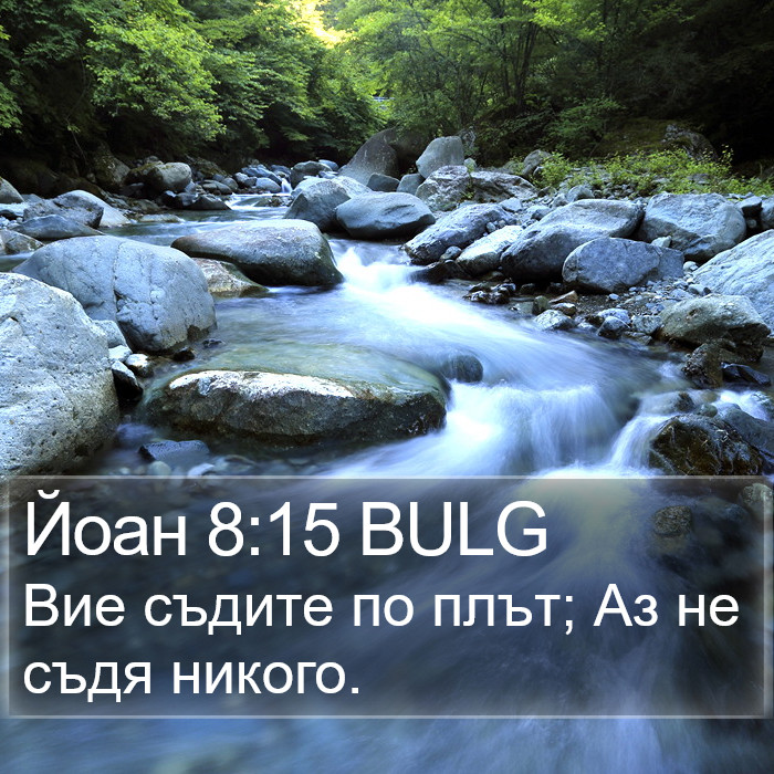 Йоан 8:15 BULG Bible Study