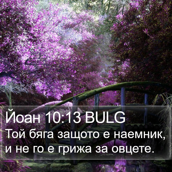 Йоан 10:13 BULG Bible Study