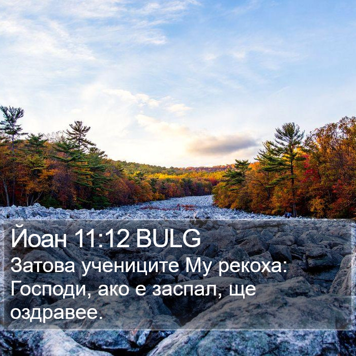 Йоан 11:12 BULG Bible Study