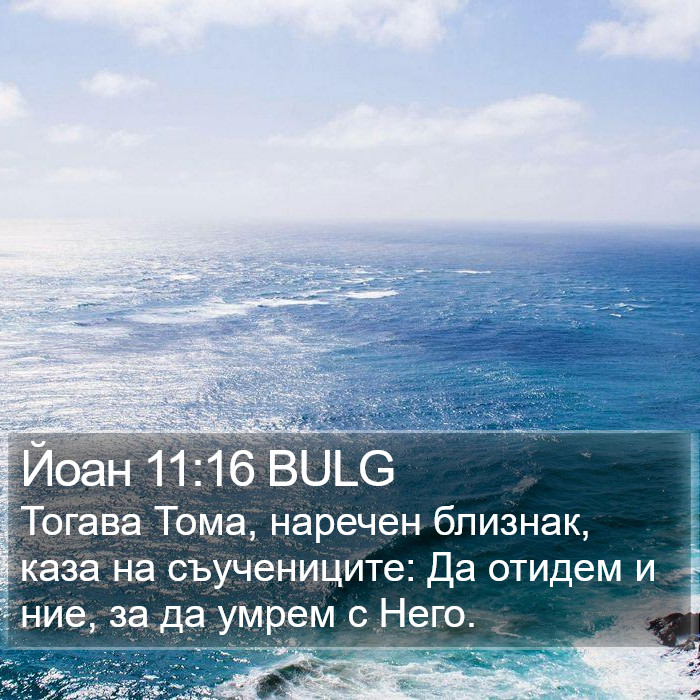 Йоан 11:16 BULG Bible Study