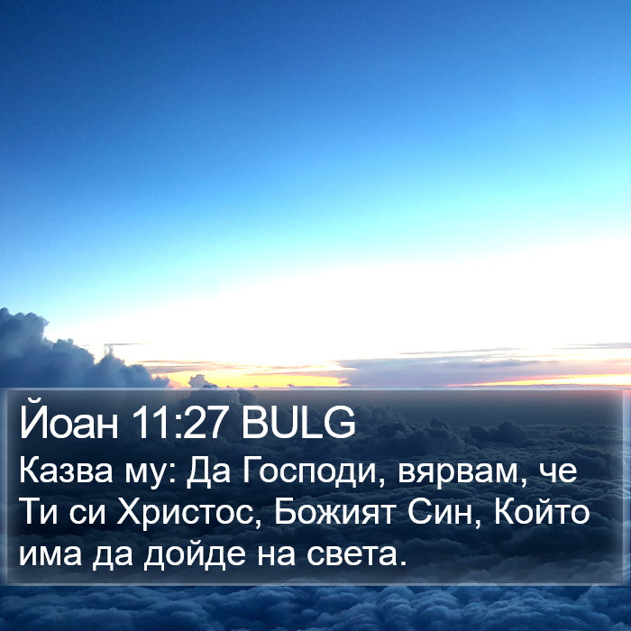 Йоан 11:27 BULG Bible Study