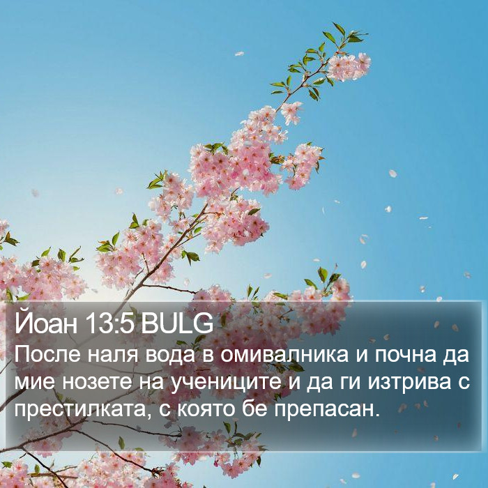 Йоан 13:5 BULG Bible Study