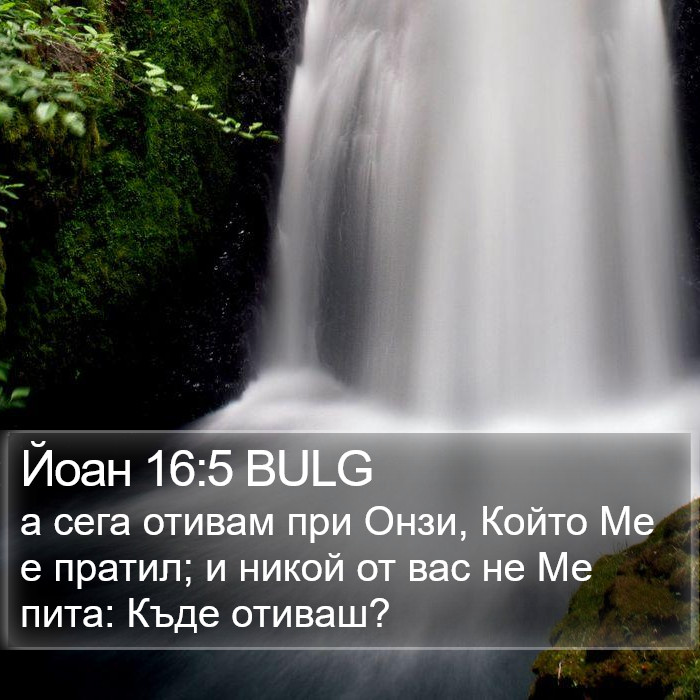 Йоан 16:5 BULG Bible Study