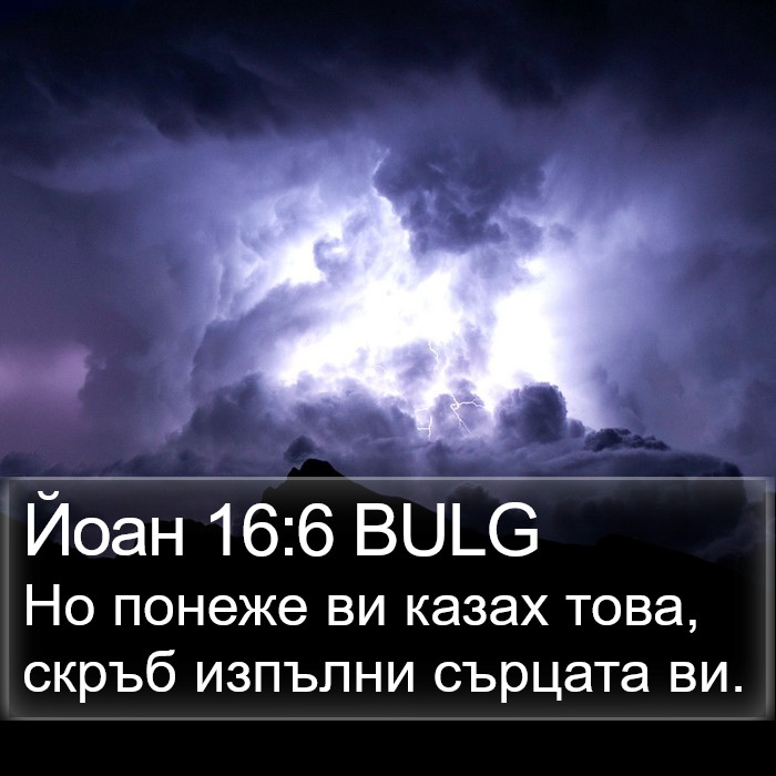 Йоан 16:6 BULG Bible Study