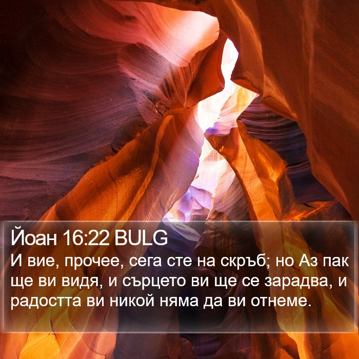 Йоан 16:22 BULG Bible Study