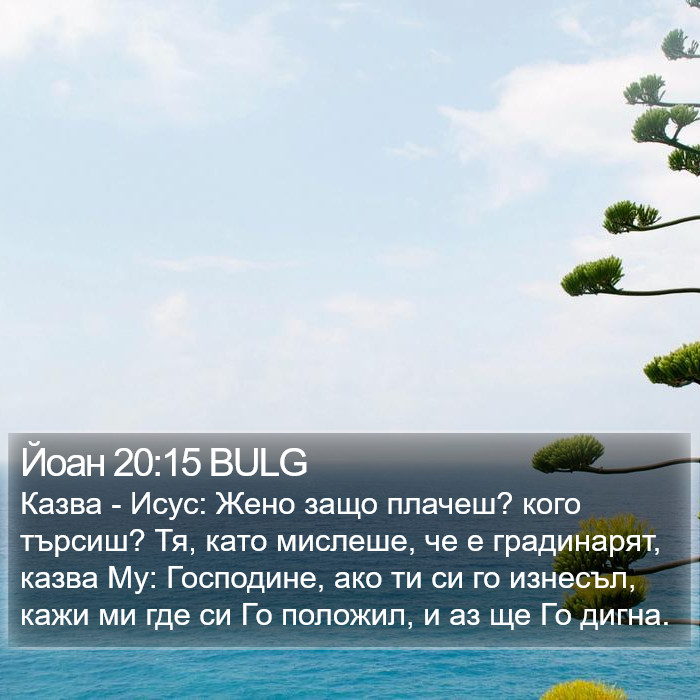 Йоан 20:15 BULG Bible Study