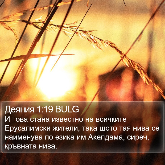 Деяния 1:19 BULG Bible Study