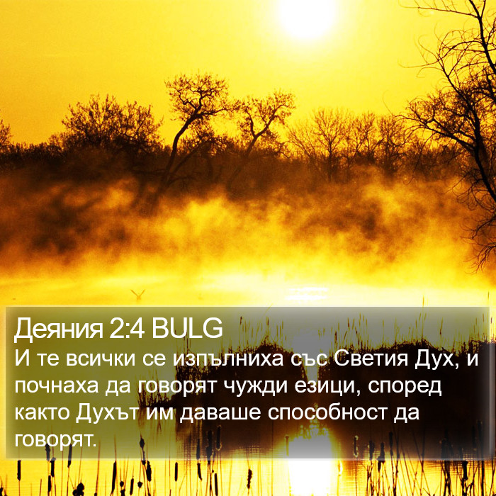 Деяния 2:4 BULG Bible Study