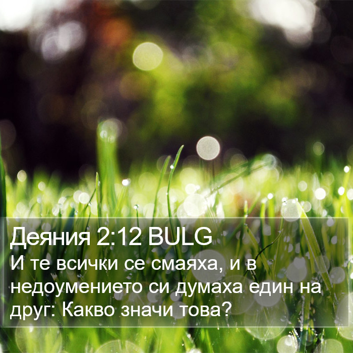 Деяния 2:12 BULG Bible Study