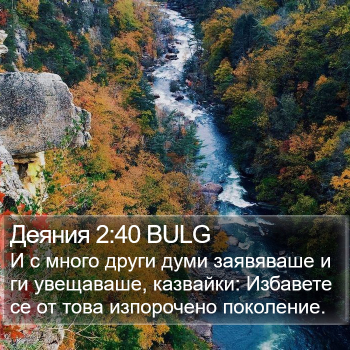 Деяния 2:40 BULG Bible Study