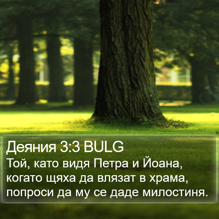 Деяния 3:3 BULG Bible Study