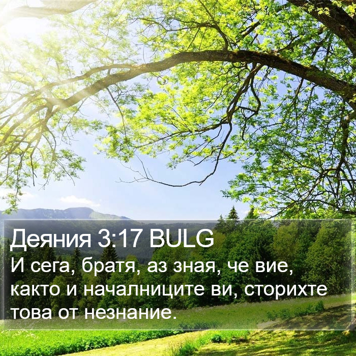 Деяния 3:17 BULG Bible Study