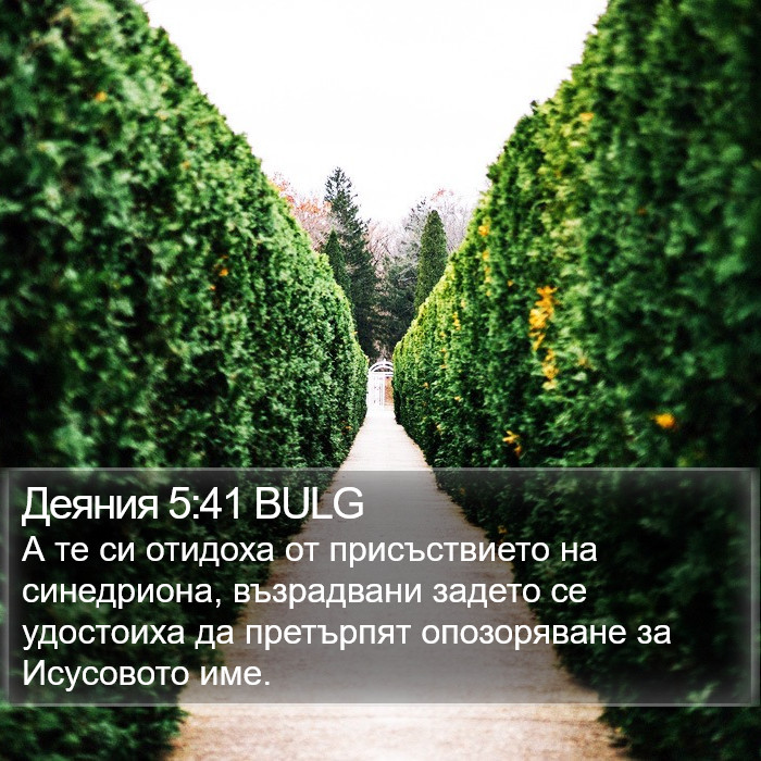 Деяния 5:41 BULG Bible Study