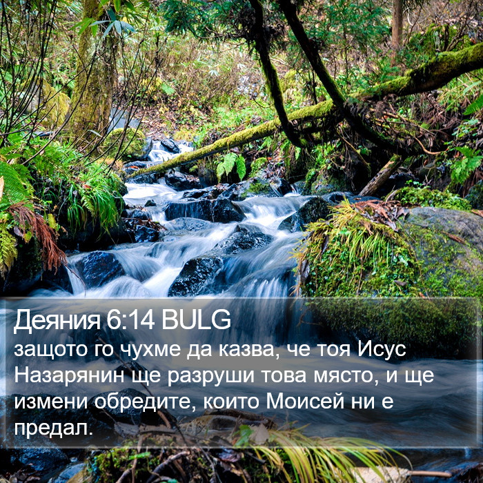 Деяния 6:14 BULG Bible Study