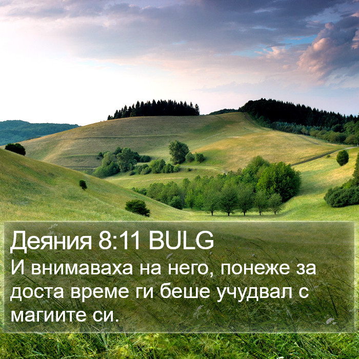 Деяния 8:11 BULG Bible Study