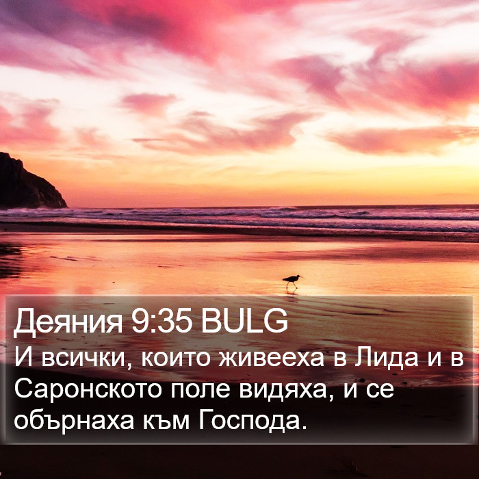 Деяния 9:35 BULG Bible Study