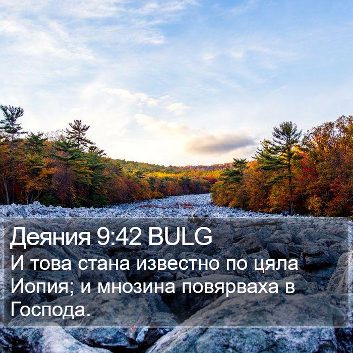 Деяния 9:42 BULG Bible Study