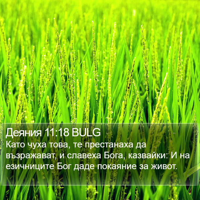 Деяния 11:18 BULG Bible Study