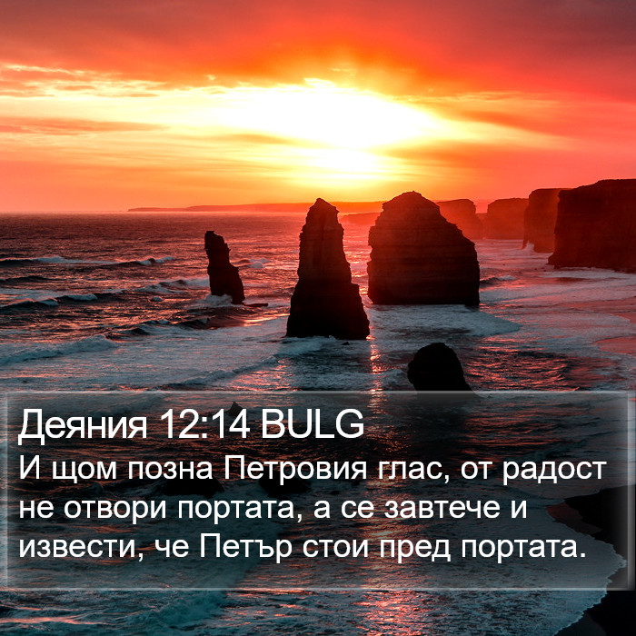 Деяния 12:14 BULG Bible Study