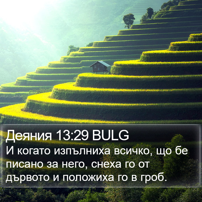 Деяния 13:29 BULG Bible Study