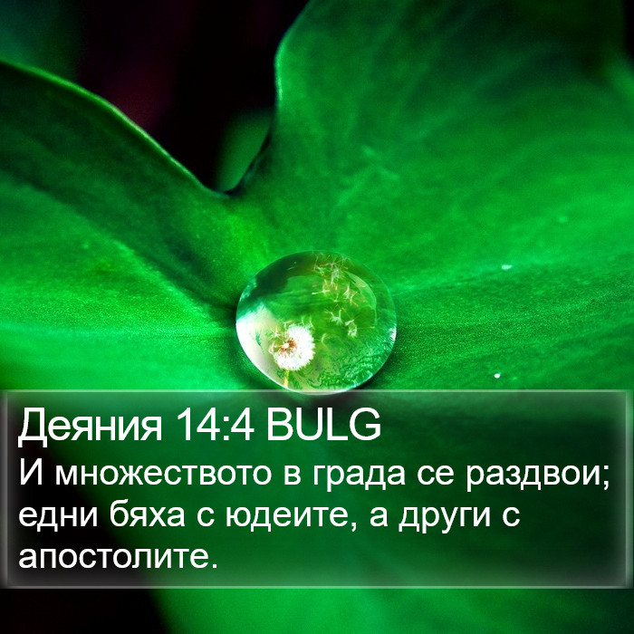 Деяния 14:4 BULG Bible Study