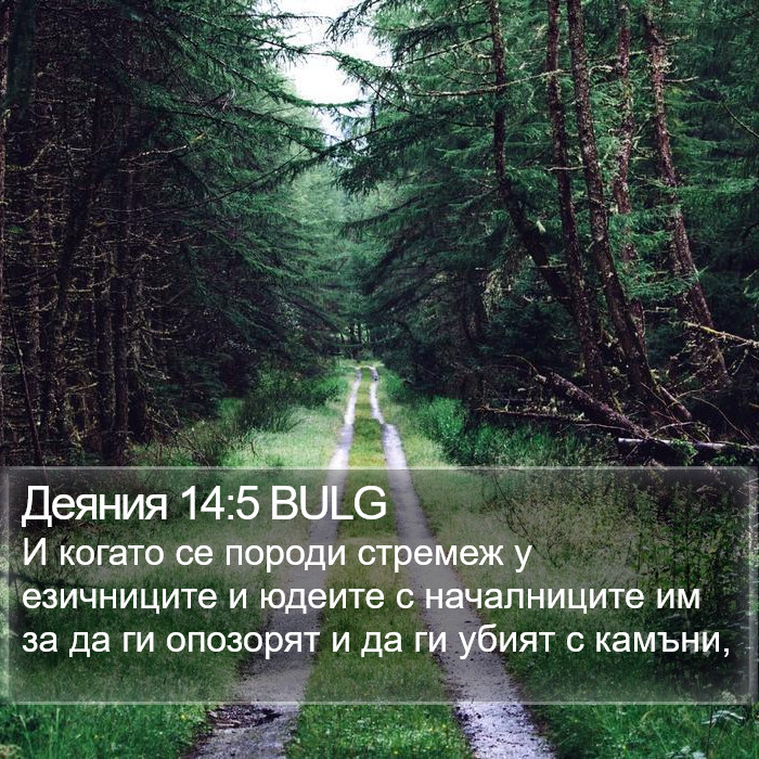 Деяния 14:5 BULG Bible Study