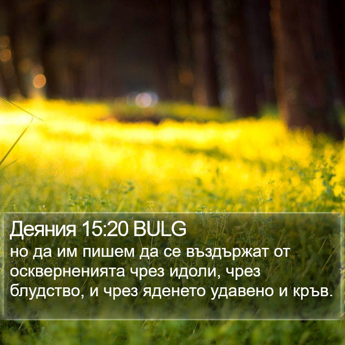 Деяния 15:20 BULG Bible Study