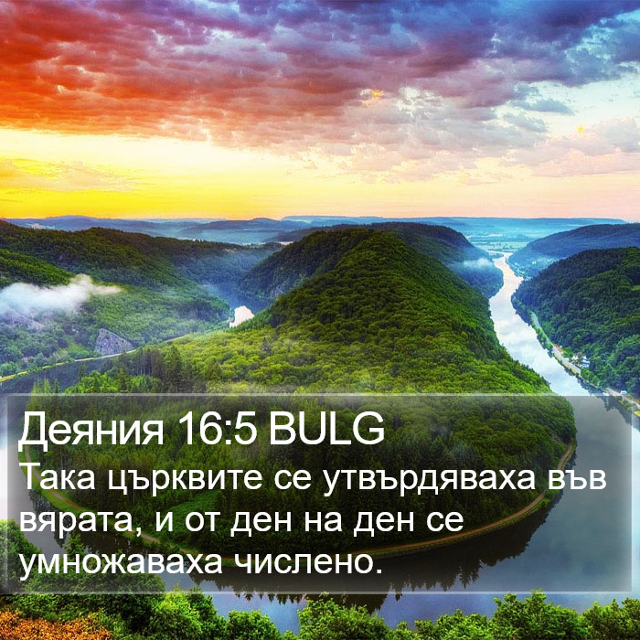 Деяния 16:5 BULG Bible Study