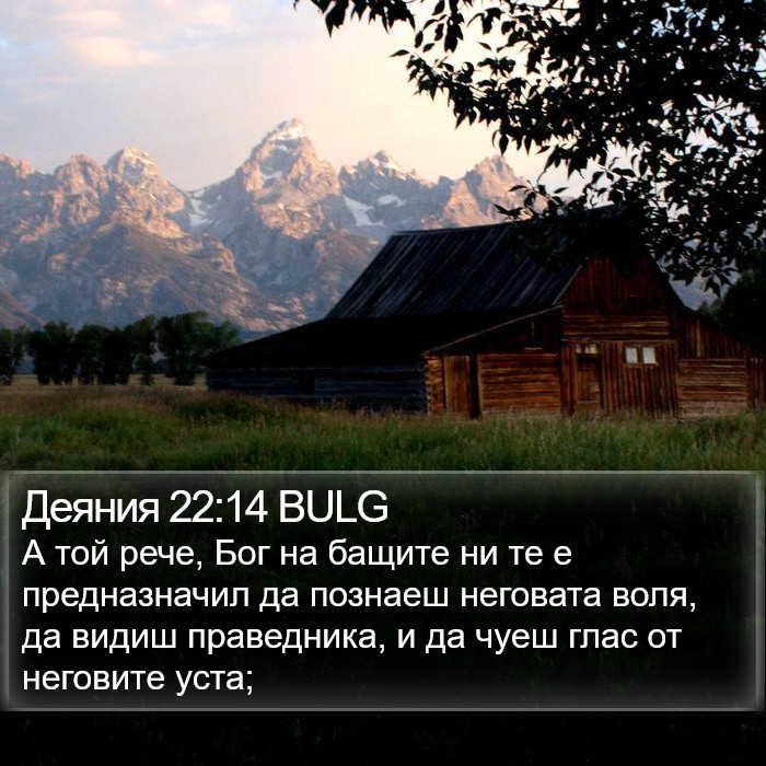 Деяния 22:14 BULG Bible Study