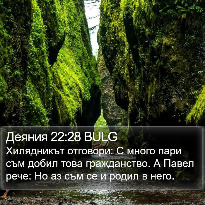 Деяния 22:28 BULG Bible Study